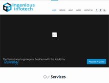 Tablet Screenshot of ingenious-infotech.com